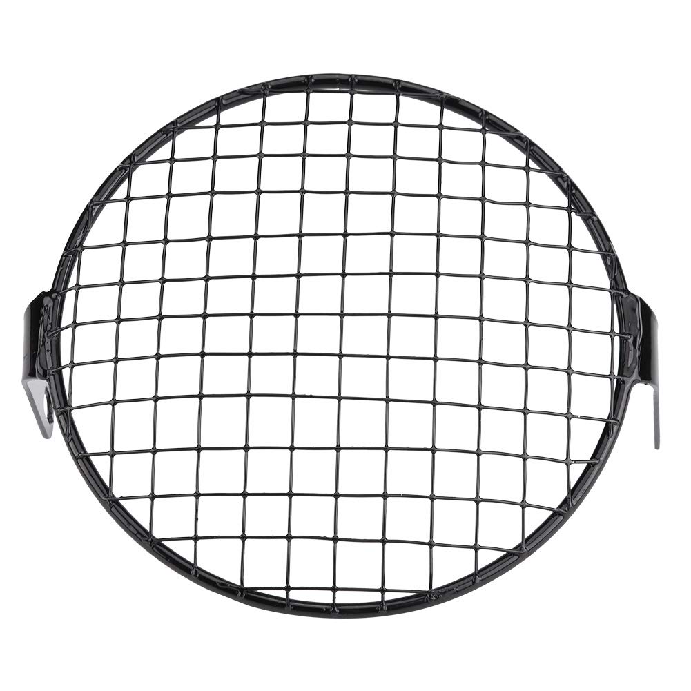 Yctze Scheinwerfergrill Abdeckung, 6,5 "Motorrad Side Mount Scheinwerfer Runde Grill Abdeckung Maske Ersatz für Cruiser Chopper Racer (drei Stil optional)(Square grid cover) von Yctze