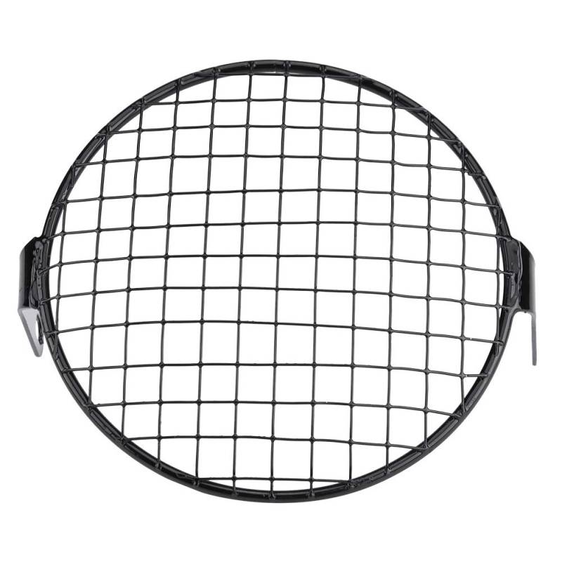 Yctze Scheinwerfergrill Abdeckung, 6,5 "Motorrad Side Mount Scheinwerfer Runde Grill Abdeckung Maske Ersatz für Cruiser Chopper Racer (drei Stil optional)(Square grid cover) von Yctze