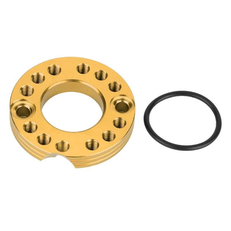 Yctze Vergaser Ansaugkrümmer Drehteller, 28mm CNC Vergaser Regler Vergaser Einlasskrümmer Laufplatte für 90cc 110cc 125cc Pit Dirt Bike(Gold) für 28mm vergaser für 28mm vergaser von Yctze