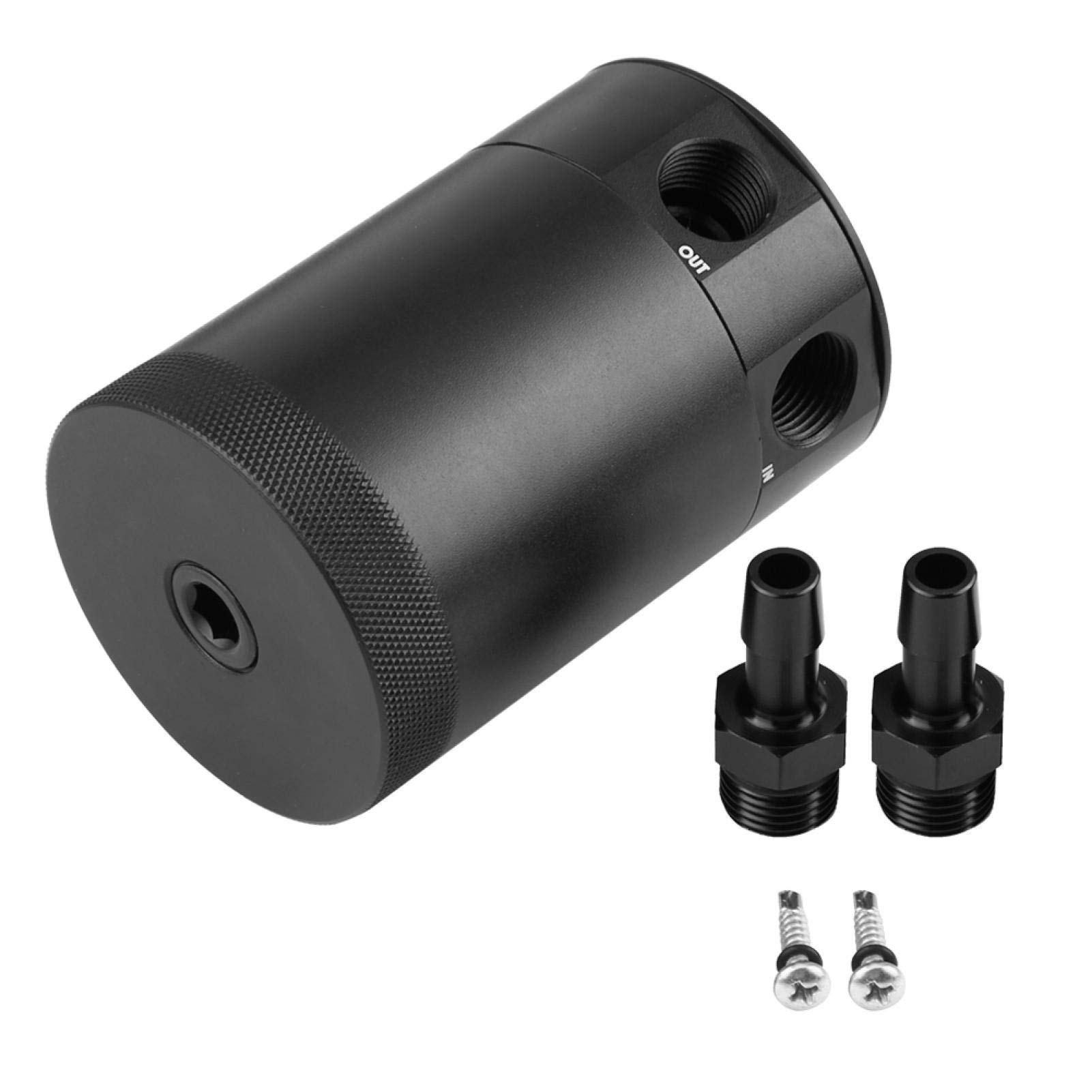 öl catch oil can 0 iversal-Zweiloch-Aluminium-Automotorölbehälter Catch Can Breather Kit Schwarz öl catch oil can 0 iversal-Zweiloch-Aluminium-Automotorölbehälter Catch Can Breather Kit Schwarz von Yctze