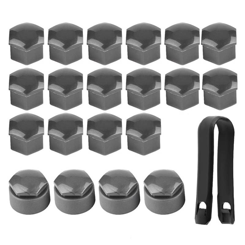 Radschrauben Abdeckung - Radschraubenkappen 17Mm Radschraubenkappe Kappe Ersatz Für Radschraube 20Pcs 17Mm Nut Car Wheel Auto Hub Screw Protection Anti‑Theft Cover Cap Gray von Yctze