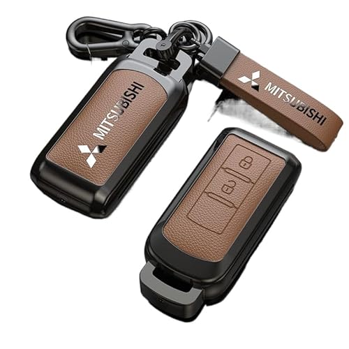 YdSoo Autoschlüssel-Halter für Mitsubishi ASX 2010-2016, Autoschlüssel Hülle Autoschlüsselanhänger-Etui Autoschlüssel-Ringe Anti-Kratzer Verschleißfest Leder Autoschlüssel-Zubehör,B2-2 von YdSoo
