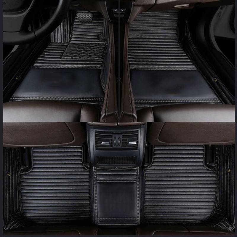 Auto-Fußmatten,Auto-Fußmatten mit voller Abdeckung,Auto-Boden-Zubehör,für Tesla Model S 2014-2016,A-Black Rice Single Layer von Ydxlcsyy