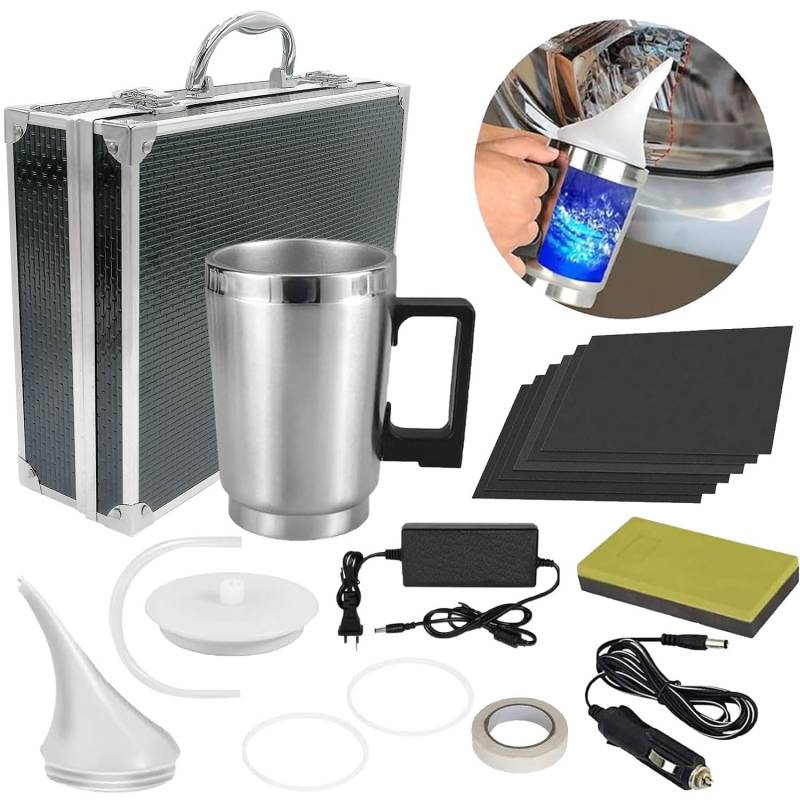 YeahBoom Scheinwerfer Aufbereitung Set,Scheinwerfer Bedampfen Set,Scheinwerfer Polierset,Scheinwerfer Politur Reparaturwerkzeug,Headlight Restoration Kit für Vergilbung,Kratzer,Unschärfe,Risse von YeahBoom