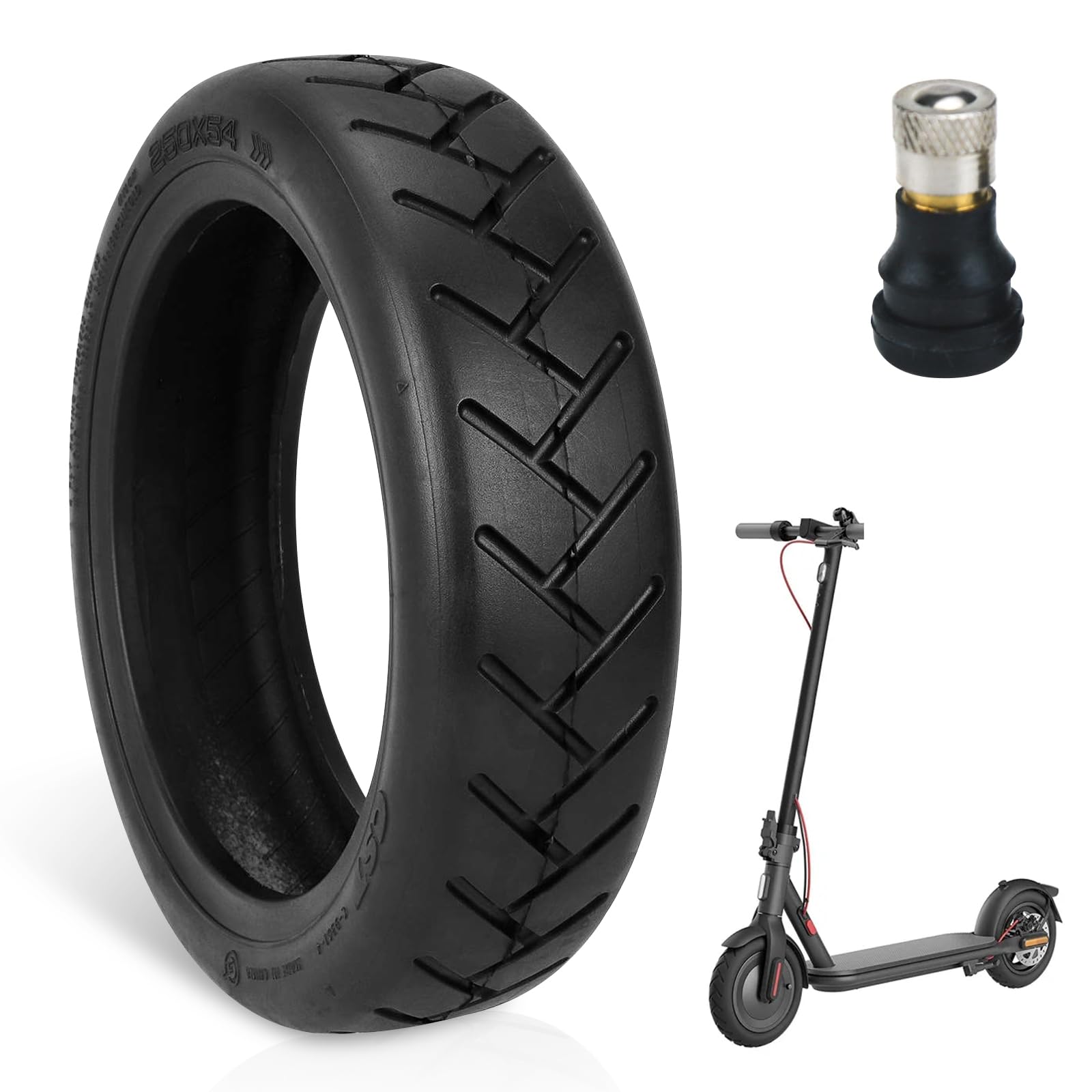 250 * 54 Reifen Schlauchlose 10 Zoll Tubeless Reifen für Mi4 Pro/Lite Elektroroller, 10 Zoll Roller Ersatzreifen Reparierbar Explosionsgeschützte Verdickte Straßenreifen Ersatzräder 250 * 54 Reifen Schlauchlose 10 Zoll Tubeless Reifen für Mi4 Pro/Lite Elektroroller, 10 Zoll Roller Ersatzreifen Reparierbar Explosionsgeschützte Verdickte Straßenreifen Ersatzräder von Yearninglife