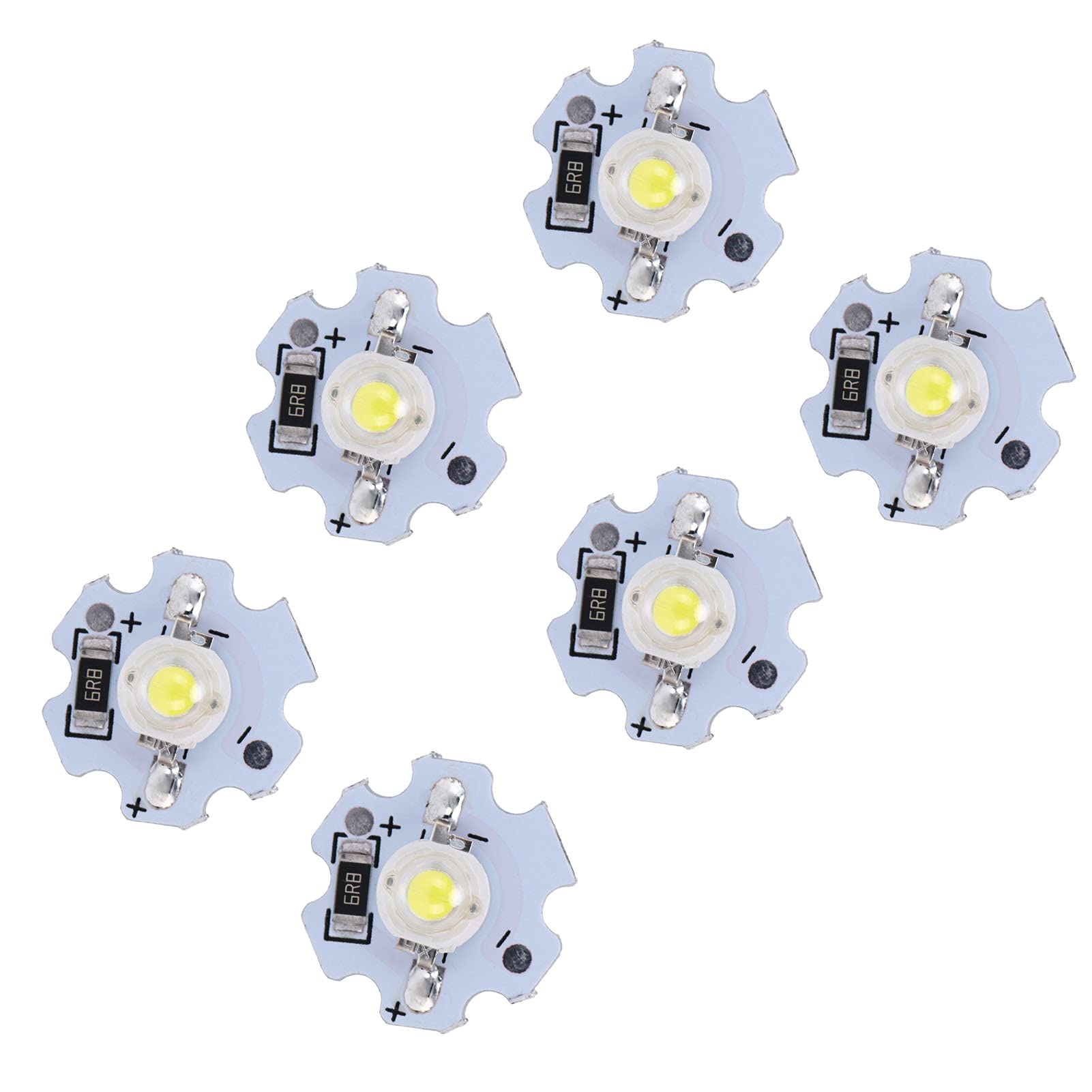 Yechiry 25pcs 5V LED -Chips 1W Leichtperlen, Hohe Leistung für DIY -Beleuchtungskörper, Starker, Schockdes Aluminiumsubstrat, (Cool weiß) von Yechiry