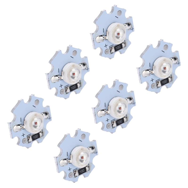 Yechiry 25pcs 5V LED -Chips 1W Leichtperlen, Hohe Leistung für DIY -Beleuchtungskörper, Starker, Schockdes Aluminiumsubstrat, (Rotlicht) von Yechiry
