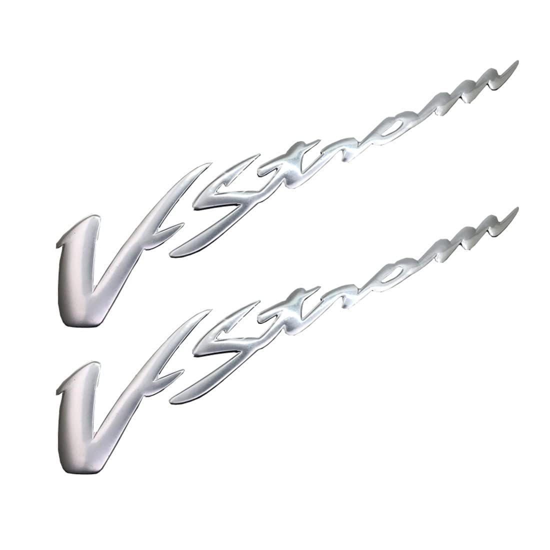 1 Paar 3D Chrom Motorrad Emblem Abzeichen Aufkleber Roller Motorrad Reflektierende Aufkleber Kompatibel mit Suzuki V-Strom 250 DL 650 1000 XT von Yecnecty