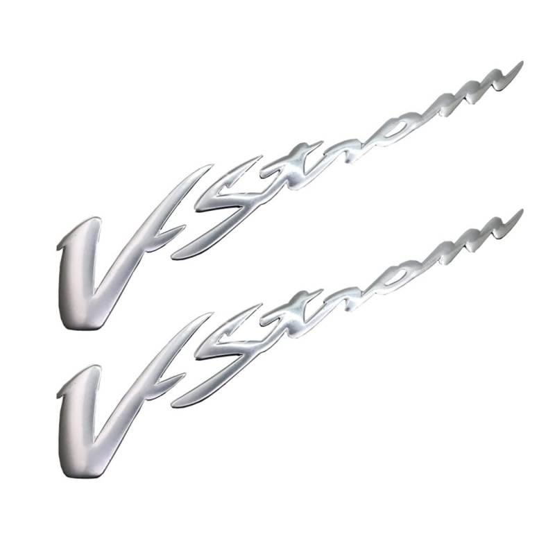 1 Paar 3D Chrom Motorrad Emblem Abzeichen Aufkleber Roller Motorrad Reflektierende Aufkleber Kompatibel mit Suzuki V-Strom 250 DL 650 1000 XT von Yecnecty