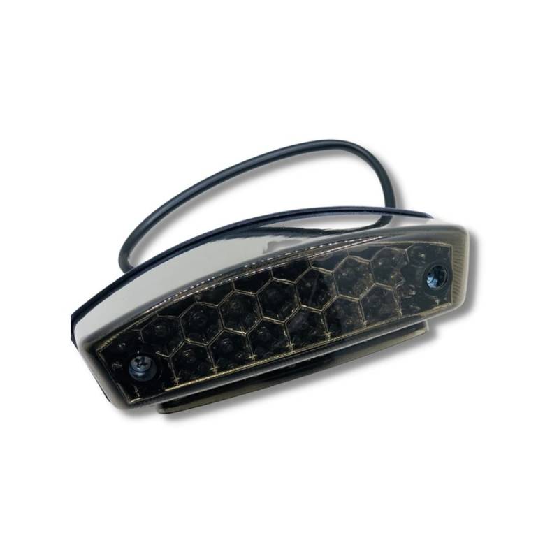 Yecnecty 1 STÜCK Rauchlinse Universal Motorrad Bremse Hinten Licht 21 LED Motorrad Nummernschild Rücklicht Für Ducati Monster M400 M750 M900 M1000 620 695 800 S2R S4R Vespa von Yecnecty