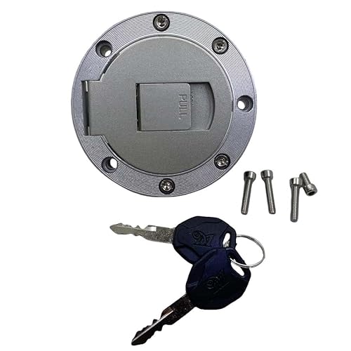 1 Set CNC Aluminium Motorrad Kraftstoff Gas Öl Tank Abdeckung Kappen mit Schlüssel für Yamaha YZF R1 R6 TRX850 FZX250 XJR400 TDM900 SDR200 von Yecnecty
