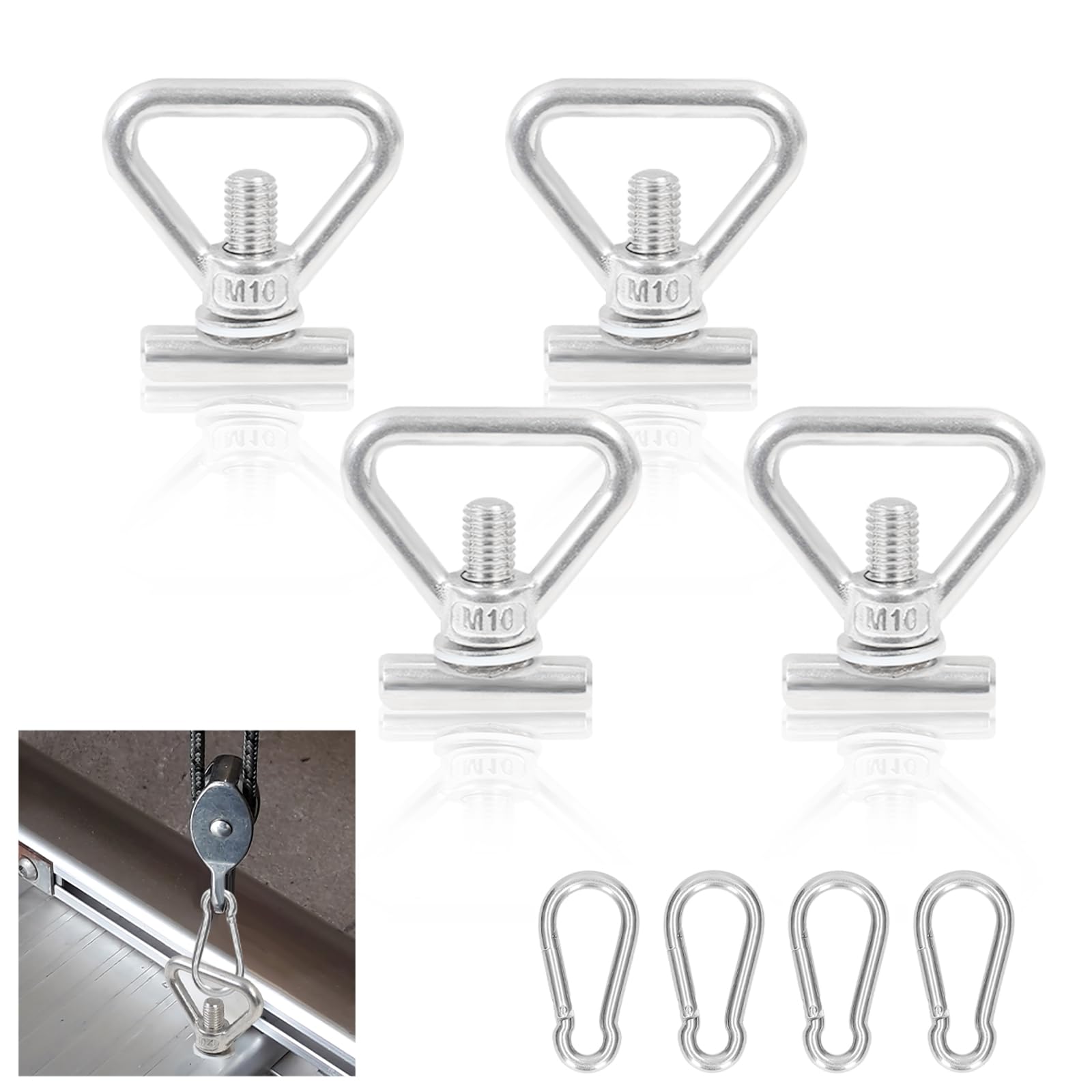 YedZen Zurrösen zur Ladungssicherung Set, 304 Edelstahl M10 Zurrösen mit Karabinerhaken Kompatibel für VW T5 T6 T6.1 Bully Multivan California Beach Caravelle, für Sicheres Verzurren von Gepäck YedZen Zurrösen zur Ladungssicherung Set, 304 Edelstahl M10 Zurrösen mit Karabinerhaken Kompatibel für VW T5 T6 T6.1 Bully Multivan California Beach Caravelle, für Sicheres Verzurren von Gepäck von YedZen