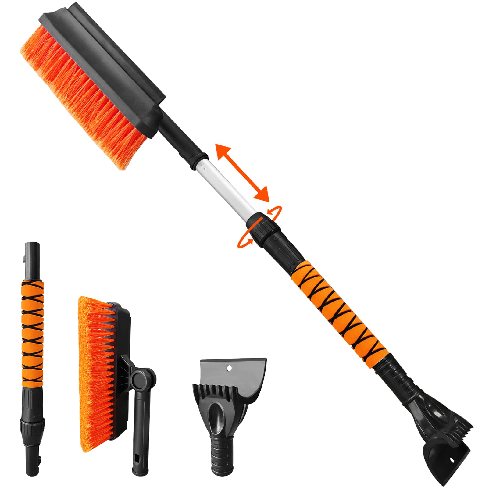 Yeelan Eiskratzer Auto mit Besen,3-In-1 Auto Eiskratzer,65-80 cm Langer Einziehbar Schneebesen Auto mit Ergonomischem Schaumstoffgriff, Auto Zubehör für Schnee Räumen, EIS Schaufeln, Frost Abkratzen Yeelan Eiskratzer Auto mit Besen,3-In-1 Auto Eiskratzer,65-80 cm Langer Einziehbar Schneebesen Auto mit Ergonomischem Schaumstoffgriff, Auto Zubehör für Schnee Räumen, EIS Schaufeln, Frost Abkratzen von Yeelan
