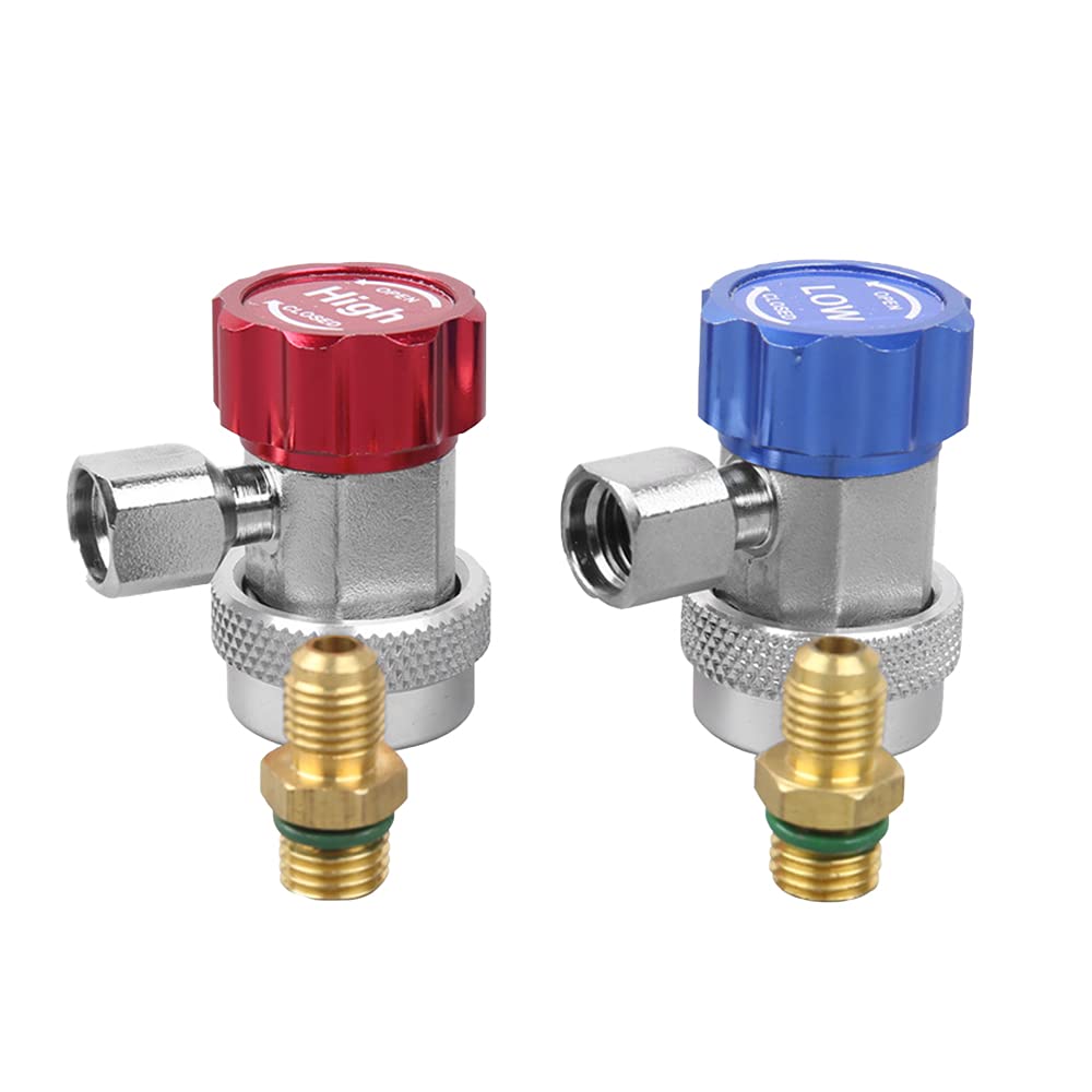 YeenGreen 1/4 Zoll AC R134A Stecker Adapter, 2er/Set Einstellbar Schnellkupplung,Klimaanlage Ventil Adapter, KFZ Klimaanlag Stecker Adapter, Sicherheitsventil Schnellkupplung Klimaanlage YeenGreen 1/4 Zoll AC R134A Stecker Adapter, 2er/Set Einstellbar Schnellkupplung,Klimaanlage Ventil Adapter, KFZ Klimaanlag Stecker Adapter, Sicherheitsventil Schnellkupplung Klimaanlage von YeenGreen
