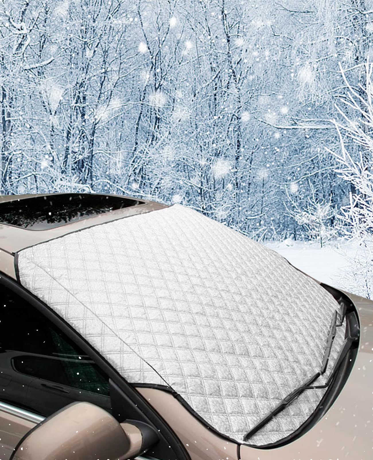 Auto Windschutzscheibenabdeckung, Ultra-Dick Scheibenabdeckung Auto Winter Windschutzscheibenschutzhaube - schützt die Windschutzscheibe vor Frost, Schnee, EIS und UV-Strahlung, 145 x 100cm Auto Windschutzscheibenabdeckung, Ultra-Dick Scheibenabdeckung Auto Winter Windschutzscheibenschutzhaube - schützt die Windschutzscheibe vor Frost, Schnee, EIS und UV-Strahlung, 145 x 100cm von Yeermit