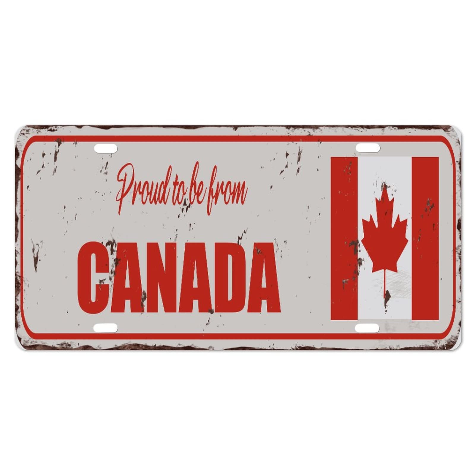 Yelolyio Kanada-Kennzeichen für die Vorderseite des Autos, Größe 15,2 x 30,5 cm, rostfrei, stolz auf Kanada, Metall-Kennzeichen, kanadische Nationalflagge, Aluminium, Neuheit, Nummernschild, von Yelolyio