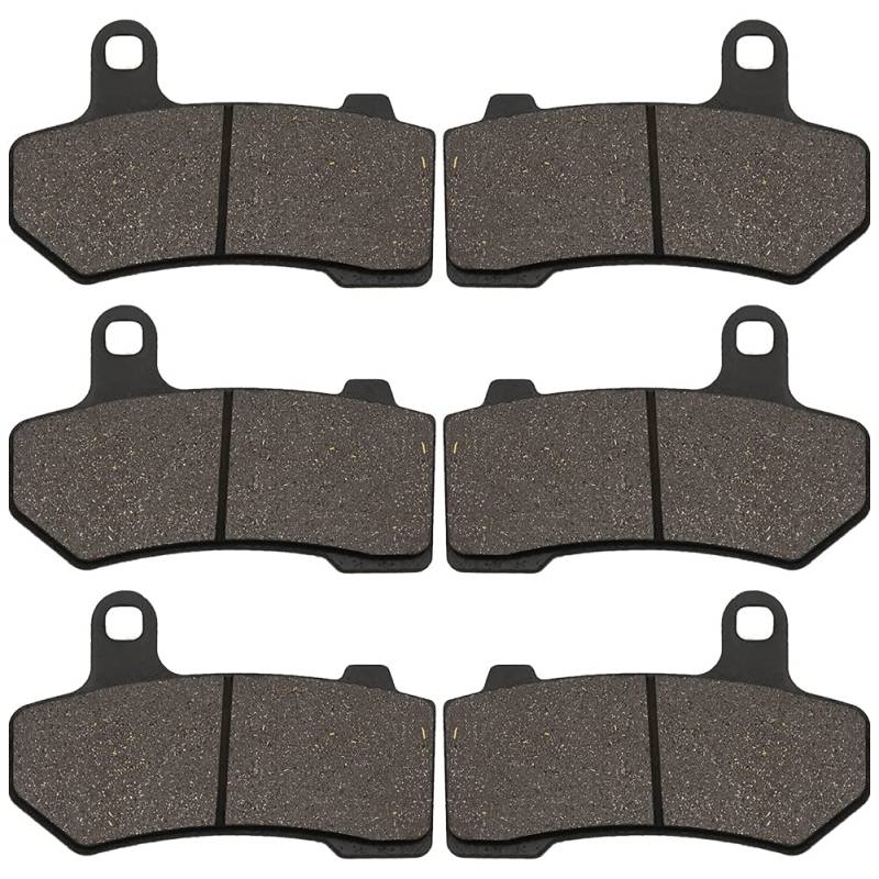 Yerbay Bremsbeläge Vorne/Hinten für Harley Davidson Touring FLHR FLHRC Road King 08-16/ FLHT FLHTC FLHTCU FLHTK 08-16/ FLHX Street Glide 08-16/ FLTR FLTRU FLTRX Road Glide 08-16 von Yerbay