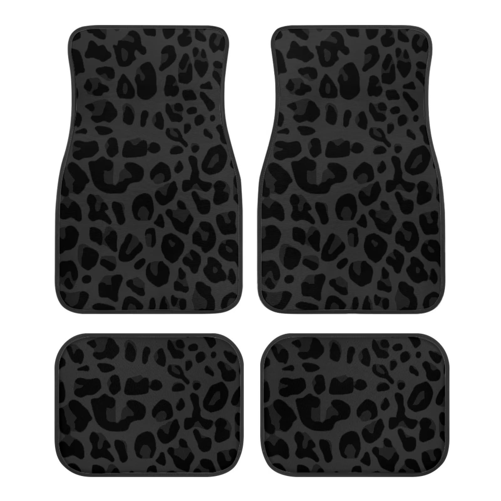 Yewattles Schwarze Leoparden-rutschfeste Auto-Fußmatten für Auto, SUV, Lkw, Limousine, Van, Allwetterschutz, Fußmatten, Vorder- und Rückseite, Teppichmatten, 4 Stück, dekoratives Zubehör, Geschenk Yewattles Schwarze Leoparden-rutschfeste Auto-Fußmatten für Auto, SUV, Lkw, Limousine, Van, Allwetterschutz, Fußmatten, Vorder- und Rückseite, Teppichmatten, 4 Stück, dekoratives Zubehör, Geschenk von Yewattles