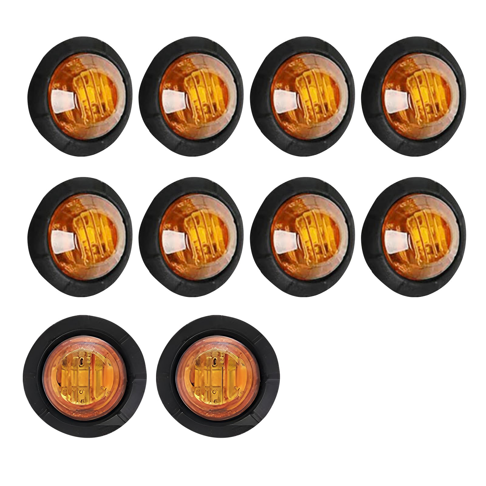 10 Stück 3/4" Seitenmarkierungsleuchten 12V LED, Positionsleuchten Led, 12V/24V Wasserdichte Positionsleuchten mit LED für Auto, Lkw, Wohnmobil, Anhänger, Boot, für Fahrzeugbeleuchtung, Warnung, Gelb 10 Stück 3/4" Seitenmarkierungsleuchten 12V LED, Positionsleuchten Led, 12V/24V Wasserdichte Positionsleuchten mit LED für Auto, Lkw, Wohnmobil, Anhänger, Boot, für Fahrzeugbeleuchtung, Warnung, Gelb von Yewseas