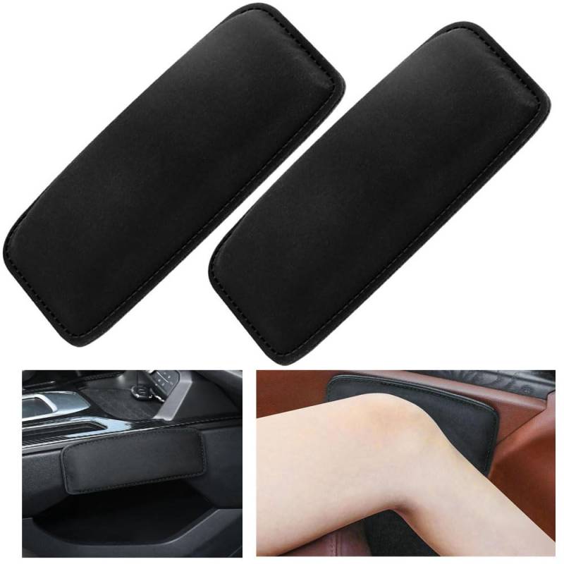 Ygapuzi 2 Packung Auto Mittelkonsole Knie Bein Ellenbogen Kissen weiches Pad, Leder Auto Knie Ellenbogen Kissen Universal Knie Ellenbogen Pads für Fuß Knie Schmerzen Relief (Wildleder) von Ygapuzi