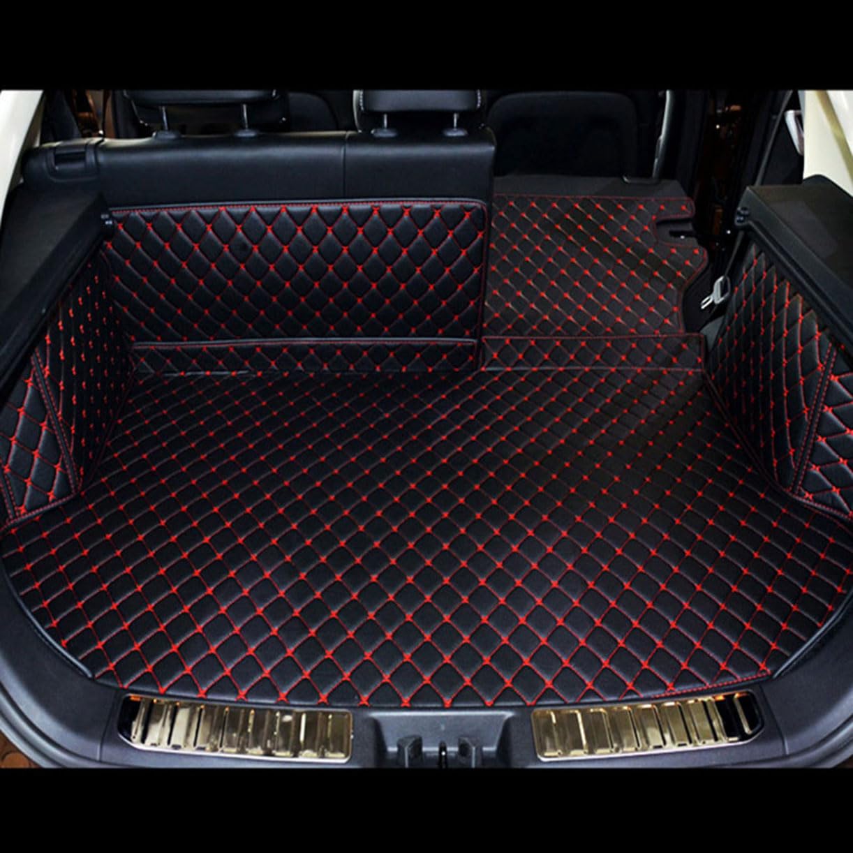 Kofferraummatte,wasserdichte Kofferraumauskleidung,Kofferraumzubehör,für BMW 5 Series E61 2002-2010,B-Black-Red Kofferraummatte,wasserdichte Kofferraumauskleidung,Kofferraumzubehör,für BMW 5 Series E61 2002-2010,B-Black-Red von Ygjuetd