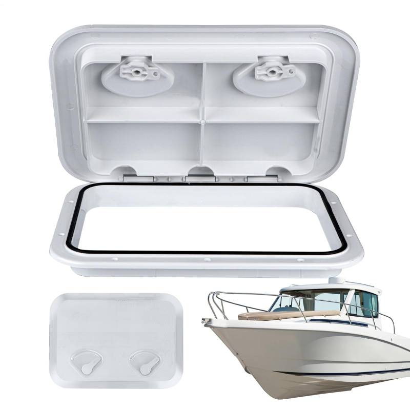 Bockport für Boote 44x31,5 cm | Rechteckiges Portel wasserdicht in ABS+PC für abgedeckte Boot, Kajak, Yacht, Wohnmobil | Nicht -Slip -Abdeckung durch Externe nautische Inspektion von Yhsioaklo
