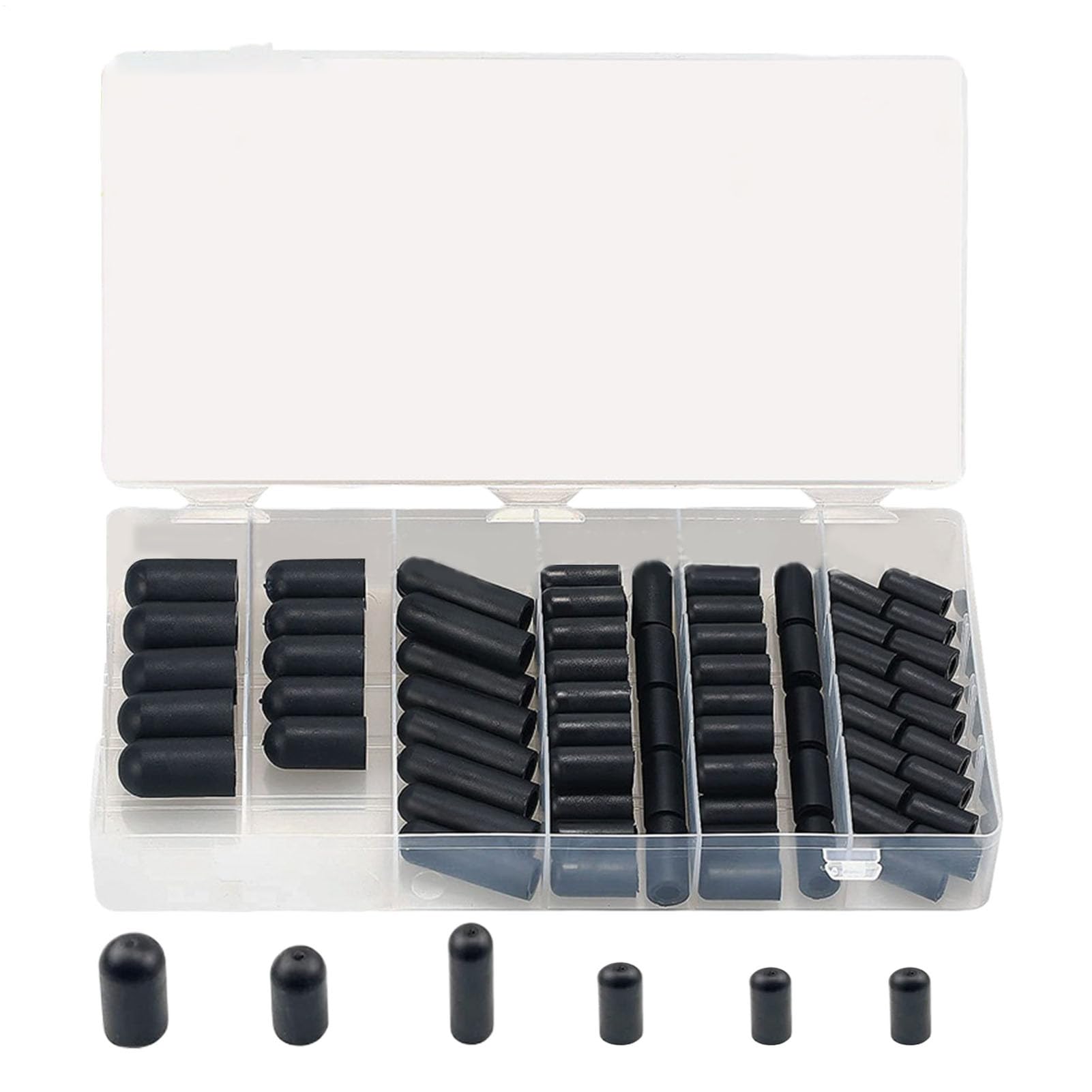 Sortiment von Gummi -Vakuumkappen - 80 Flexible Haubenkit 3/16 5/32 7/32 Zoll, hitzebeständige und isolierende, universelle Kappen für Autorohre, Workshop und Labor Sortiment von Gummi -Vakuumkappen - 80 Flexible Haubenkit 3/16 5/32 7/32 Zoll, hitzebeständige und isolierende, universelle Kappen für Autorohre, Workshop und Labor von Yhsioaklo