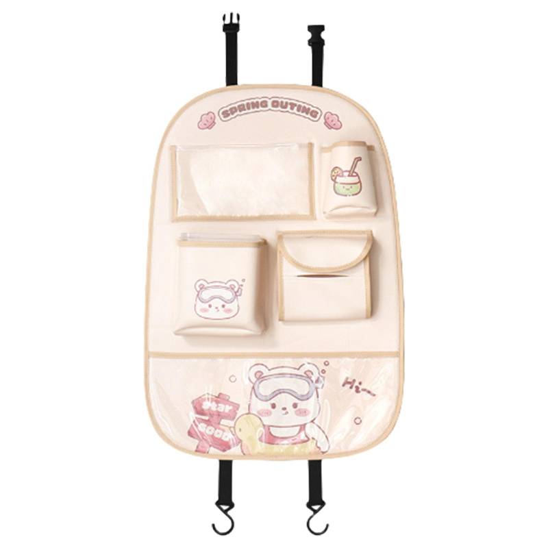 YiQinzcxg Autositz Zurücker Organisatoren Mehrfach Abteiltasche Cartoon Muster Sicherung Multifunktionsrückspeicherpockt von YiQinzcxg