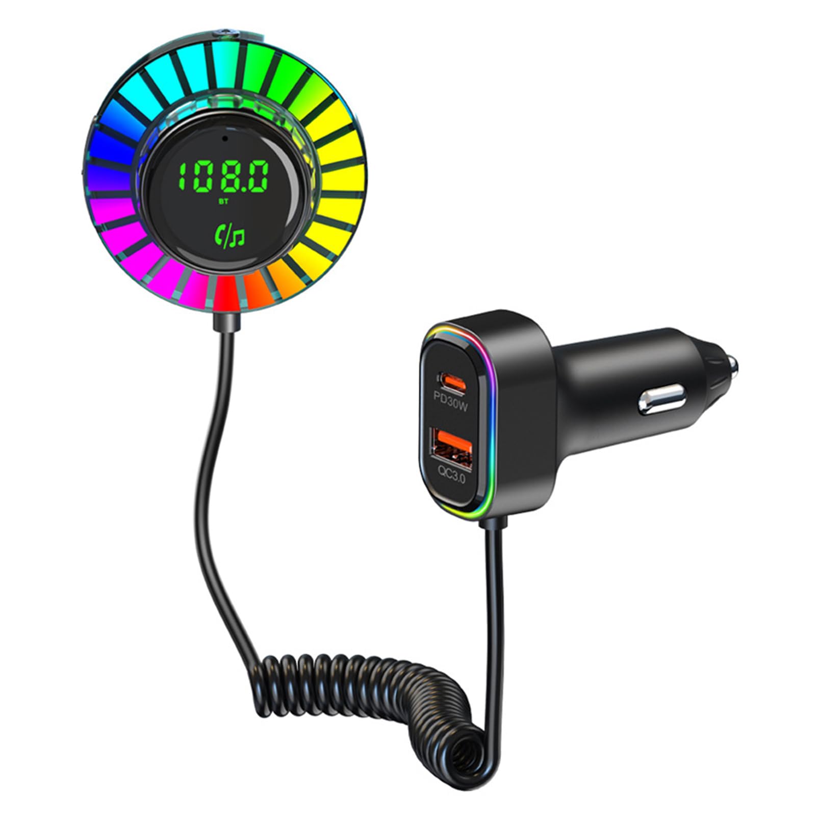 YiQinzcxg Der Drahtlose Auto Senderadapter Mit Schneller Lade Und Sprachbefehlsfunktion Für Nahtlose Musik Und Reisen Ruft YiQinzcxg Der Drahtlose Auto Senderadapter Mit Schneller Lade Und Sprachbefehlsfunktion Für Nahtlose Musik Und Reisen Ruft von YiQinzcxg