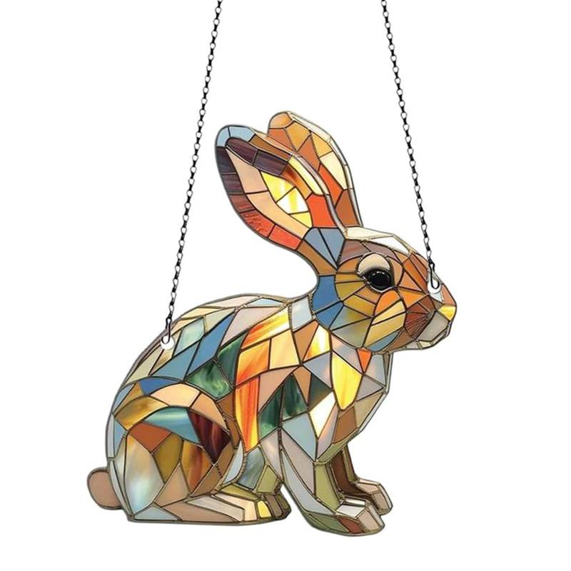 YiQinzcxg Easy Carry Hängen Dekore Bunte Osterwagenglas Hanging Accessoire Für Autos Und Heimfensterdekoration von YiQinzcxg