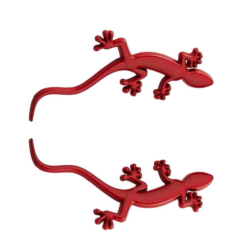 YiQinzcxg Packung Von 2 3D Geckoes Auto Aufkleber Metall Autoaufkleber Abzeichen Embleme Für Die Außeninterne Dekoration Einzigartig von YiQinzcxg
