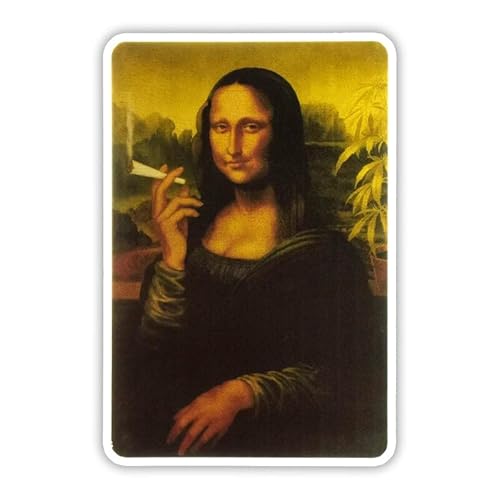 Yidax autoaufkleber 32898# Mona Lisa (Humor) 13 cm / 17 cm Selbstklebender Aufkleber Autoaufkleber wasserdichte Autodekore auf Stoßstange Heckscheibe Laptop von Yidax