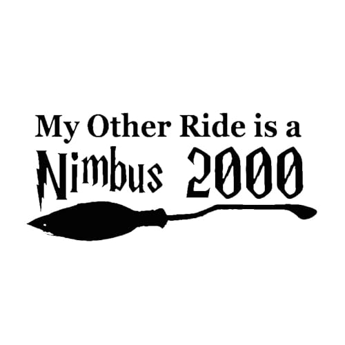 autoaufkleber S51171 Verschiedene Größen/Farben, Vinyl-Aufkleber „My Other Ride is A Nimbus 2000“, dekoratives Zubehör von Yidax