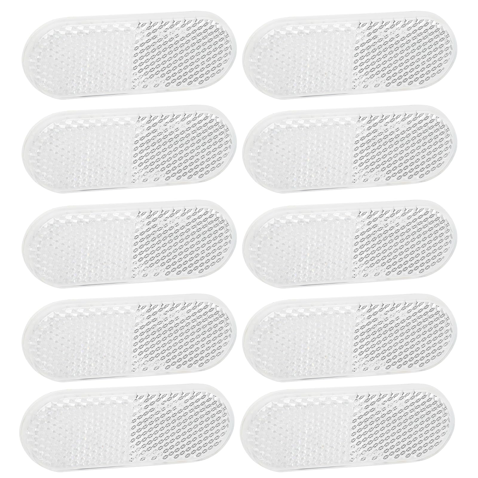 Yinaolan 10 x Anhänger Reflektoren Weiß Oval Rückstrahler Selbstklebend Katzenauge Reflektor für Torpfosten Zäune LKW RV Anhänger Wohnwagen Traktor Yinaolan 10 x Anhänger Reflektoren Weiß Oval Rückstrahler Selbstklebend Katzenauge Reflektor für Torpfosten Zäune LKW RV Anhänger Wohnwagen Traktor von Yinaolan
