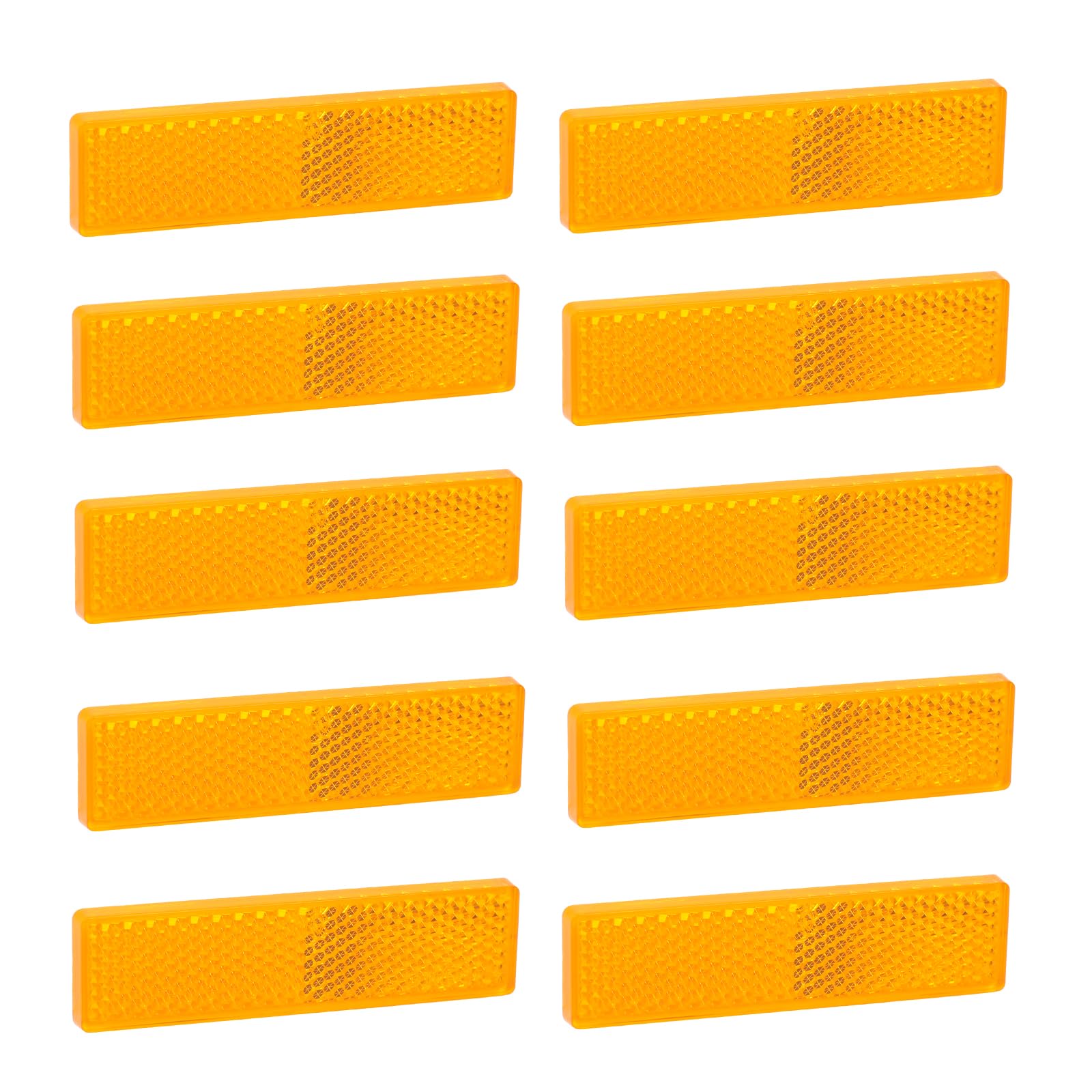 Yinaolan 10 x Anhänger Reflektoren Gelb Rechteckig Rückstrahler Selbstklebend Katzenauge Reflektor für Torpfosten Zäune LKW RV Anhänger Wohnwagen Traktor Yinaolan 10 x Anhänger Reflektoren Gelb Rechteckig Rückstrahler Selbstklebend Katzenauge Reflektor für Torpfosten Zäune LKW RV Anhänger Wohnwagen Traktor von Yinaolan