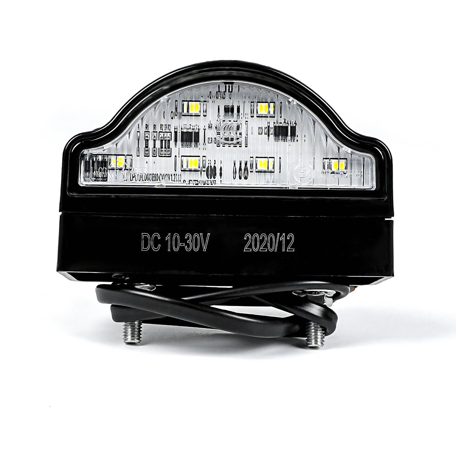 Yinaolan 1PC LED-Nummernschildbeleuchtung, 12 V/24 V, wasserdicht, 6 SMD-Auto-Heck-Kennzeichenlampen für Auto, Anhänger, LKW, Wohnwagen, Boot, Fahrzeug oder LKW von Yinaolan
