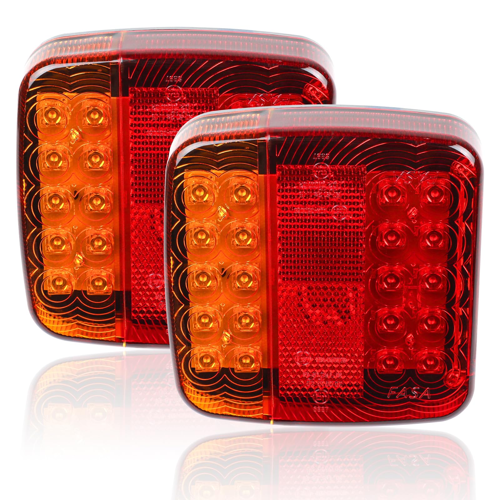 Yinaolan 2 Stück LED-Anhänger-Rückleuchten, 12 V wasserdicht LED-Rücklicht Bremslicht Blinker Kontrollleuchte für Wohnwagen Van Boot Wohnmobil LKW Traktor E-Prüfzeichen Yinaolan 2 Stück LED-Anhänger-Rückleuchten, 12 V wasserdicht LED-Rücklicht Bremslicht Blinker Kontrollleuchte für Wohnwagen Van Boot Wohnmobil LKW Traktor E-Prüfzeichen von Yinaolan