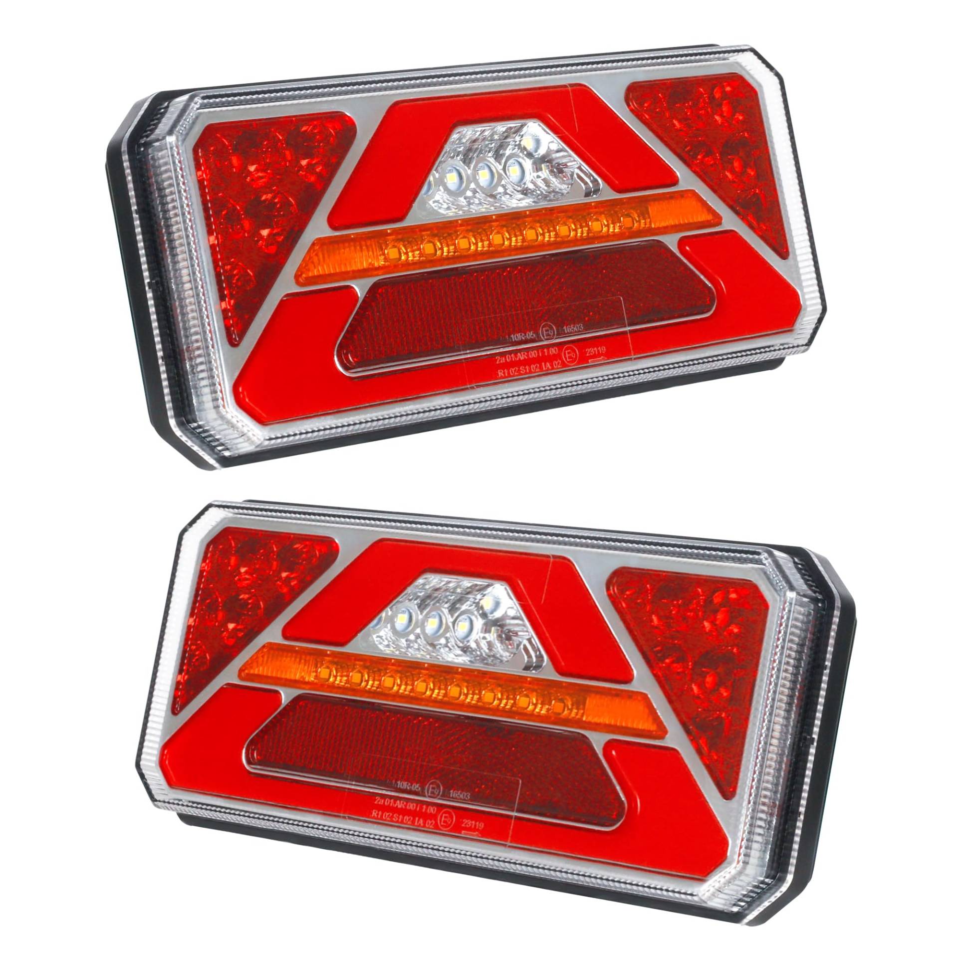 Yinaolan LED-Anhängerbeleuchtung hinten 12 V, 2 Stück, wasserdichte Anhänger-LED-Leuchten mit 5 Funktionen für Wohnwagen, Traktor, LKW, Van, Wohnmobil Yinaolan LED-Anhängerbeleuchtung hinten 12 V, 2 Stück, wasserdichte Anhänger-LED-Leuchten mit 5 Funktionen für Wohnwagen, Traktor, LKW, Van, Wohnmobil von Yinaolan