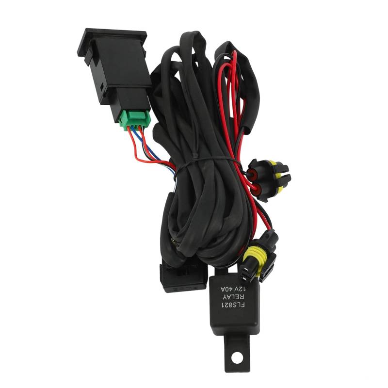 Yinchus Satz Kabel Buchsen Draht + Schalter mit LED Anzeigen Relais Kabel für Nebel Scheinwerfer Lampe für von Yinchus