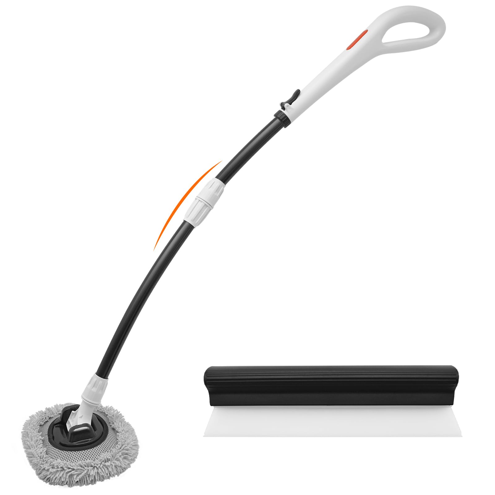 Yiomxhi 15° Bogen Autowaschbürste Kit mit Teleskopstiel, Auto Waschbürste mit Mikrofaserpad und Rakel, Waschset Reinigungsset Windschutzscheibe für Wohnmobil LKW Kfz Yiomxhi 15° Bogen Autowaschbürste Kit mit Teleskopstiel, Auto Waschbürste mit Mikrofaserpad und Rakel, Waschset Reinigungsset Windschutzscheibe für Wohnmobil LKW Kfz von Yiomxhi