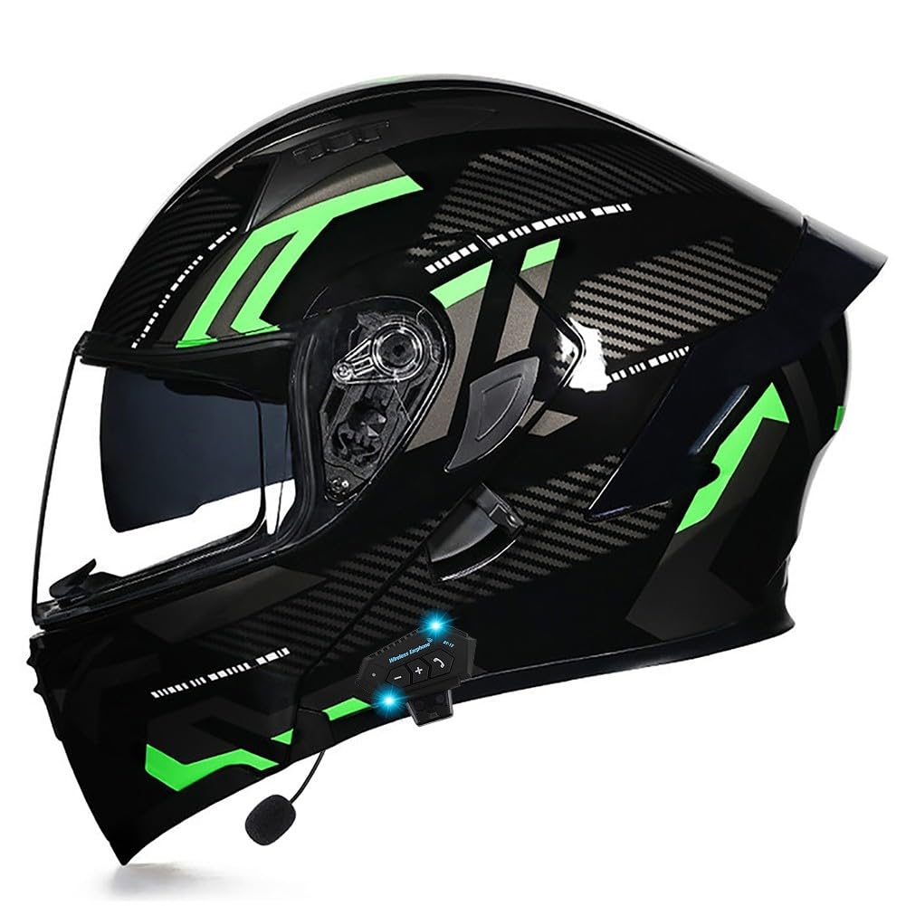 Yirunfa Klapphelm mit Sonnenblende Bluetooth Helm Motorrad Klapphelm Motorradhelm ECE Zertifiziert Integralhelme Mit Doppelvisier und Mikrofon Motorradhelm Klappbar Für Herren Damen Yirunfa Klapphelm mit Sonnenblende Bluetooth Helm Motorrad Klapphelm Motorradhelm ECE Zertifiziert Integralhelme Mit Doppelvisier und Mikrofon Motorradhelm Klappbar Für Herren Damen von Yirunfa