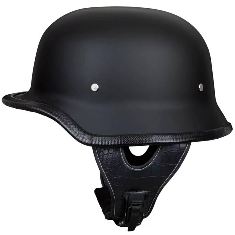 Yirunfa Motorradhelm Halbschalenhelm, Deutsche Motorrad Halbhelme JetHelm ECE Zertifizierung Cap Half Shell Helm Herren Damen Half Open Helm mit Sonnenbrille für Cruiser Chopper Biker von Yirunfa