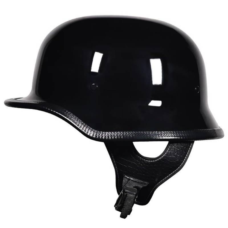 Yirunfa Motorradhelm Halbschalenhelm, Deutsche Motorrad Halbhelme JetHelm ECE Zertifizierung Cap Half Shell Helm Herren Damen Half Open Helm mit Sonnenbrille für Cruiser Chopper Biker von Yirunfa