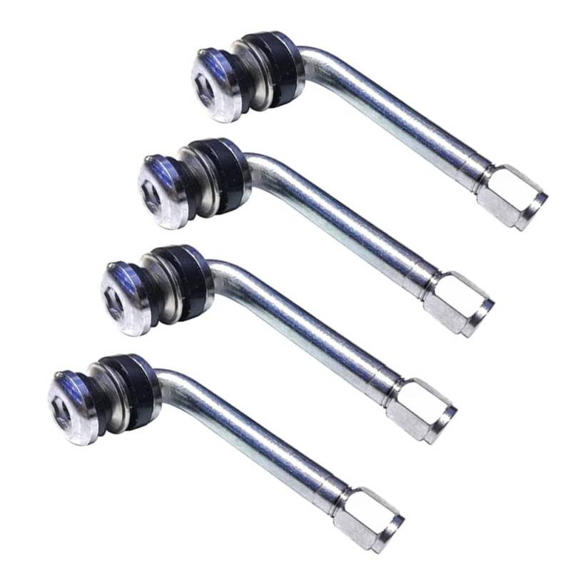 Yklhsocneg 4Pcs/Lot YPQZW90DY6 7.15CM 2.5 Chrome Tire Valve Stems Angled Size XL,Universal Various Models von Yklhsocneg