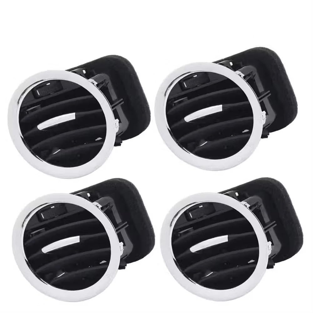 Auto AC Klimaanlage Entlüftung grill Für CORSA D Für MK3 Für Vauxhall 13417363 2201099 A/C Air Vent Abdeckung Outlet Grille AC Front Grille Konsole Vent(4 pcs Black sliver) von Ylrng