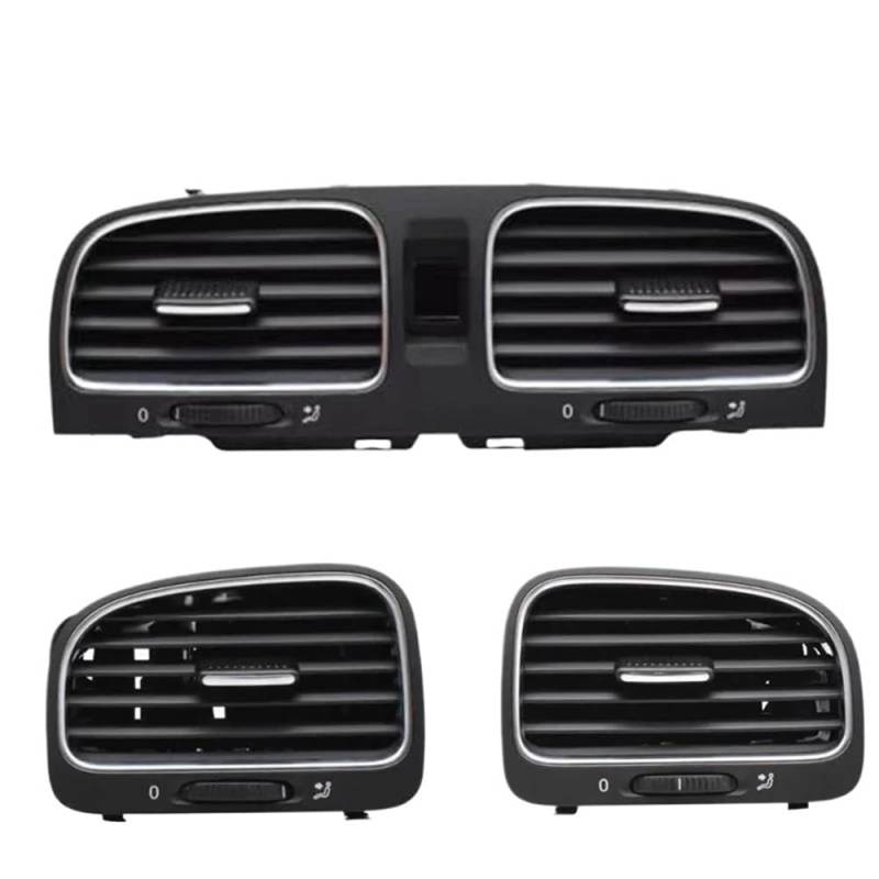 Auto AC Klimaanlage Entlüftung grill Für Golf 6 Für MK6 Front Panel Konsole Vents Dash Jalousie Klimaanlage Vent Outlet 5K0819728 5K0819703 5K0819704(Right-middle-Left) von Ylrng