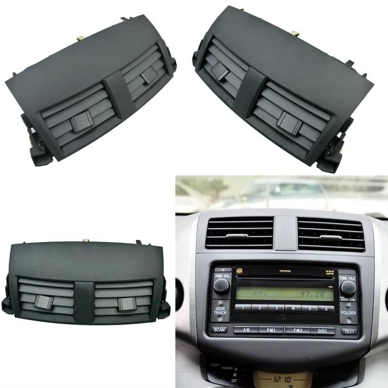 Auto AC Klimaanlage Entlüftung grill Für RAV4 2006 2007 2008 2009 2010 2011 Center Dash A/C Outlet Air Vent Panel Air Outlet Abdeckung Ersatz Zubehör(Black-AIR) von Ylrng