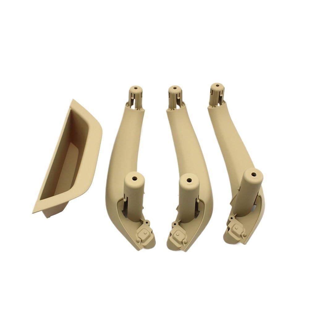 Auto Innen TüRgriff 4-teiliges Set Auto-Innentürgriffabdeckung Innenverkleidung Armlehne Pull Trim Für X3 Für X4 Für F25 Für F26 2010-2016(LHD 4PCS Beige) von Ylrng
