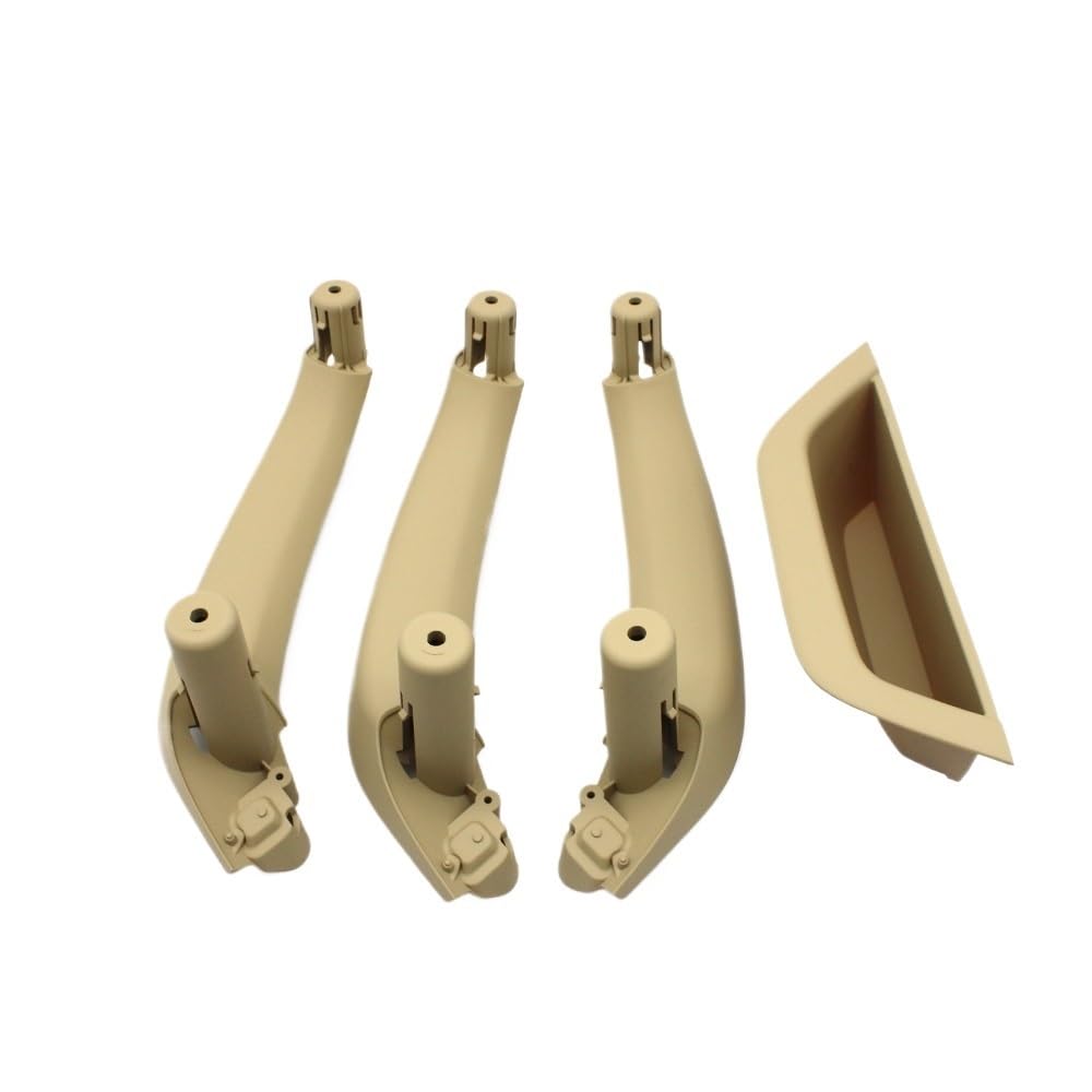 Auto Innen TüRgriff 4-teiliges Set Auto-Innentürgriffabdeckung Innenverkleidung Armlehne Pull Trim Für X3 Für X4 Für F25 Für F26 2010-2016(RHD 4PCS Beige) von Ylrng