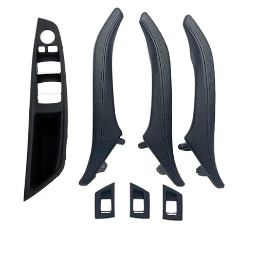 Auto Innen TüRgriff 7 STÜCKE LHD RHD Auto-Armlehne Innentür-Zuggriff-Baugruppe Für 5er-Serie Für F10 Für F11 Für F18 Für 520i Für 523i(LHD BLACK) von Ylrng
